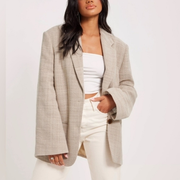 By Malene Birger Rosettan Beige Blazer - Picture 1 of 11